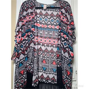 Boho Beach Coverup with Fringe